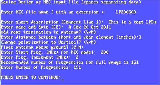 Save in NEC format
